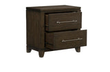 Griggs Dark Brown Modern Contemporary Acacia Veneer And Solid Wood Panel Bedroom Set - Ella Furniture