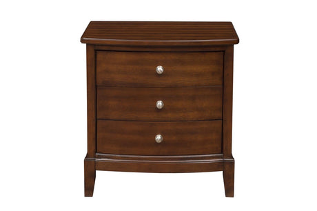 Cotterill Cherry Modern Transitional Solid Wood Faux Leather Upholstered Tufted Panel Bedroom Set - Ella Furniture