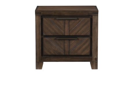 Parnell Rustic Cherry Modern Contemporary Solid Wood Acacia Veneer Panel Bedroom Set - Ella Furniture