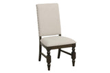 Yates Neutral Modern Industrial Sleek Fabric Upholstered Seat Rectangular Dining Room Set - Ella Furniture