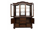 Lordsburg Brown Cherry Solid Wood Faux Leather Upholstered Seat Rectangular Dining Room Set - Ella Furniture