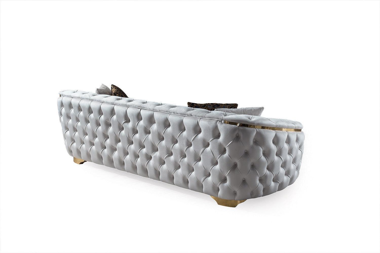 Scarlett Ivory Velvet Sofa & Loveseat - Ella Furniture