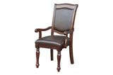 Lordsburg Brown Cherry Solid Wood Faux Leather Upholstered Seat Rectangular Dining Room Set - Ella Furniture