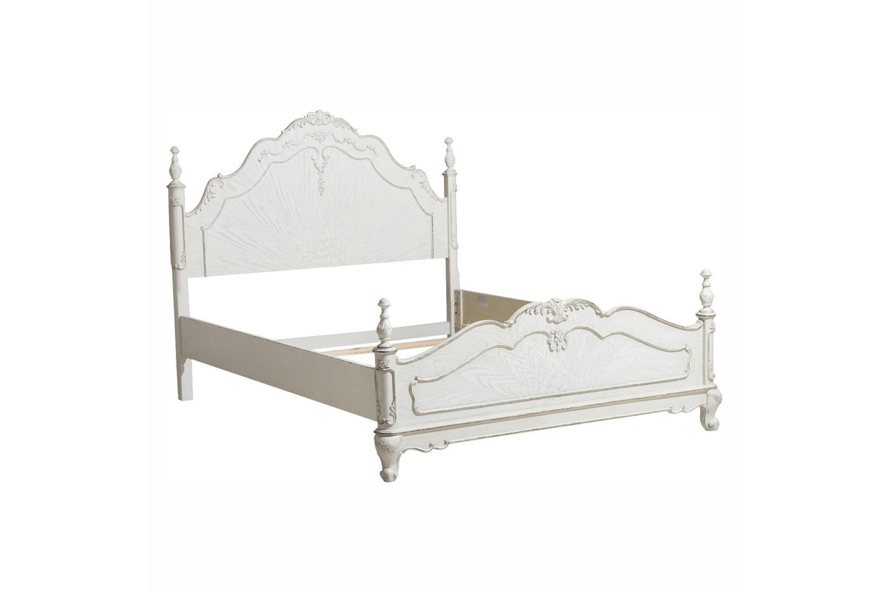 Cinderella Antique White Modern Traditional Solid Wood Youth Panel Bedroom Set - Ella Furniture