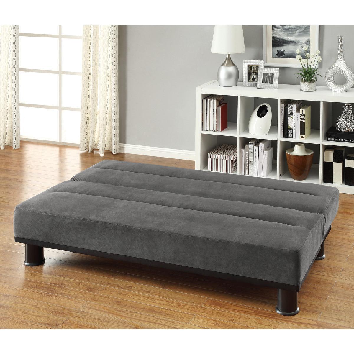 Callie Gray Contemporary Solid Wood And Plywood Microfiber Fabric Upholstery Elegant Lounger - Ella Furniture