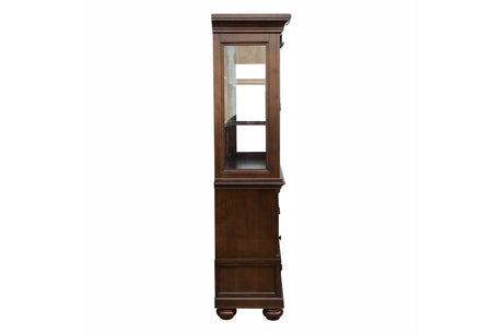 Lordsburg Brown Cherry Solid Wood Faux Leather Upholstered Seat Rectangular Dining Room Set - Ella Furniture