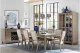 Mckewen Gray Modern Contemporary Solid Wood Fabric Upholstery Seat Rectangular Dining Room Set - Ella Furniture