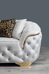 Scarlett Ivory Velvet Sofa & Loveseat - Ella Furniture