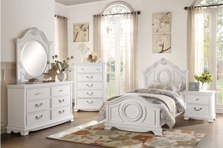 Lucida White Modern Contemporary Traditional Wood And Engineered Wood Youth Bedroom Set - Ella Furniture