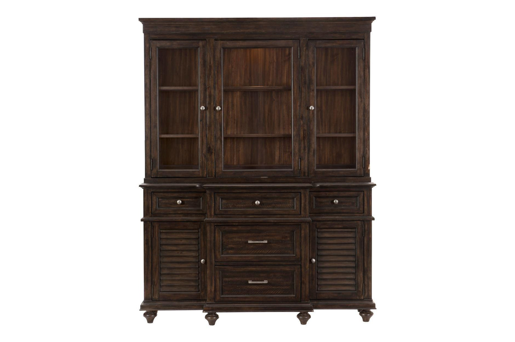 Cardano Charcoal Traditional Solid Wood Fabric Upholstery Seat Rectangular Dining Room Set - Ella Furniture