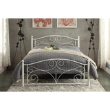 Pallina White Metal Modern Classic Metal Frame Full Platform Bed - Ella Furniture