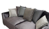 Skylar Gray Velvet Sofa & Loveseat - Ella Furniture
