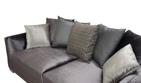 Skylar Gray Velvet Sofa & Loveseat - Ella Furniture