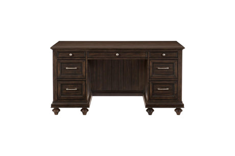 Cardano Charcoal Modern Tranisitional Traditional Acacia Solids And Veneers Executive Desk - Ella Furniture