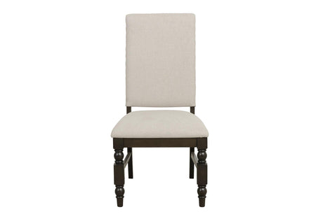 Yates Neutral Modern Industrial Sleek Fabric Upholstered Seat Rectangular Dining Room Set - Ella Furniture