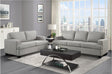 Elmont Khaki Solid Wood And Plywood Textured Fabric Upholstery 2Pc Set: Sofa, Love - Ella Furniture