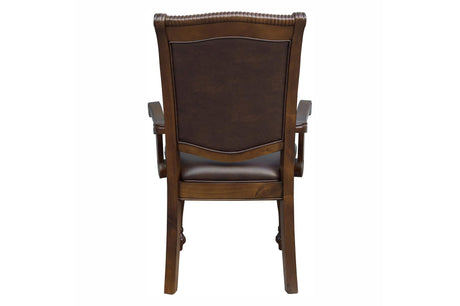 Lordsburg Brown Cherry Solid Wood Faux Leather Upholstered Seat Rectangular Dining Room Set - Ella Furniture