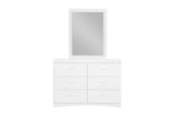 Galen White Modern Transitional Wood Engineered Wood Youth Twin Over Twin With Stairs Bedroom Set - Ella Furniture