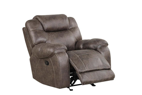 Madrid Chocolate Modern Rustic Leather Upholstery 3Pc Reclining Set - Ella Furniture