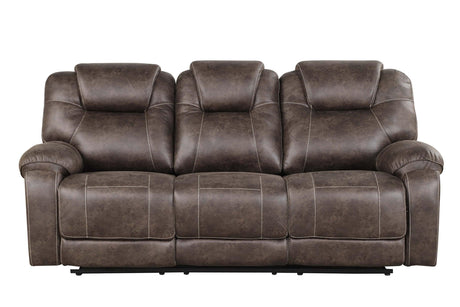 Madrid Chocolate Modern Rustic Leather Upholstery 3Pc Reclining Set - Ella Furniture