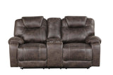 Madrid Chocolate Modern Rustic Leather Upholstery 3Pc Reclining Set - Ella Furniture
