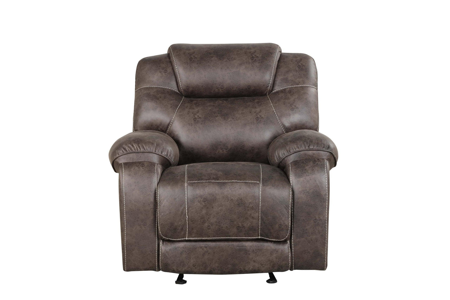 Madrid Chocolate Modern Rustic Leather Upholstery 3Pc Reclining Set - Ella Furniture