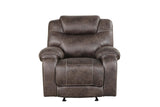 Madrid Chocolate Modern Rustic Leather Upholstery 3Pc Reclining Set - Ella Furniture