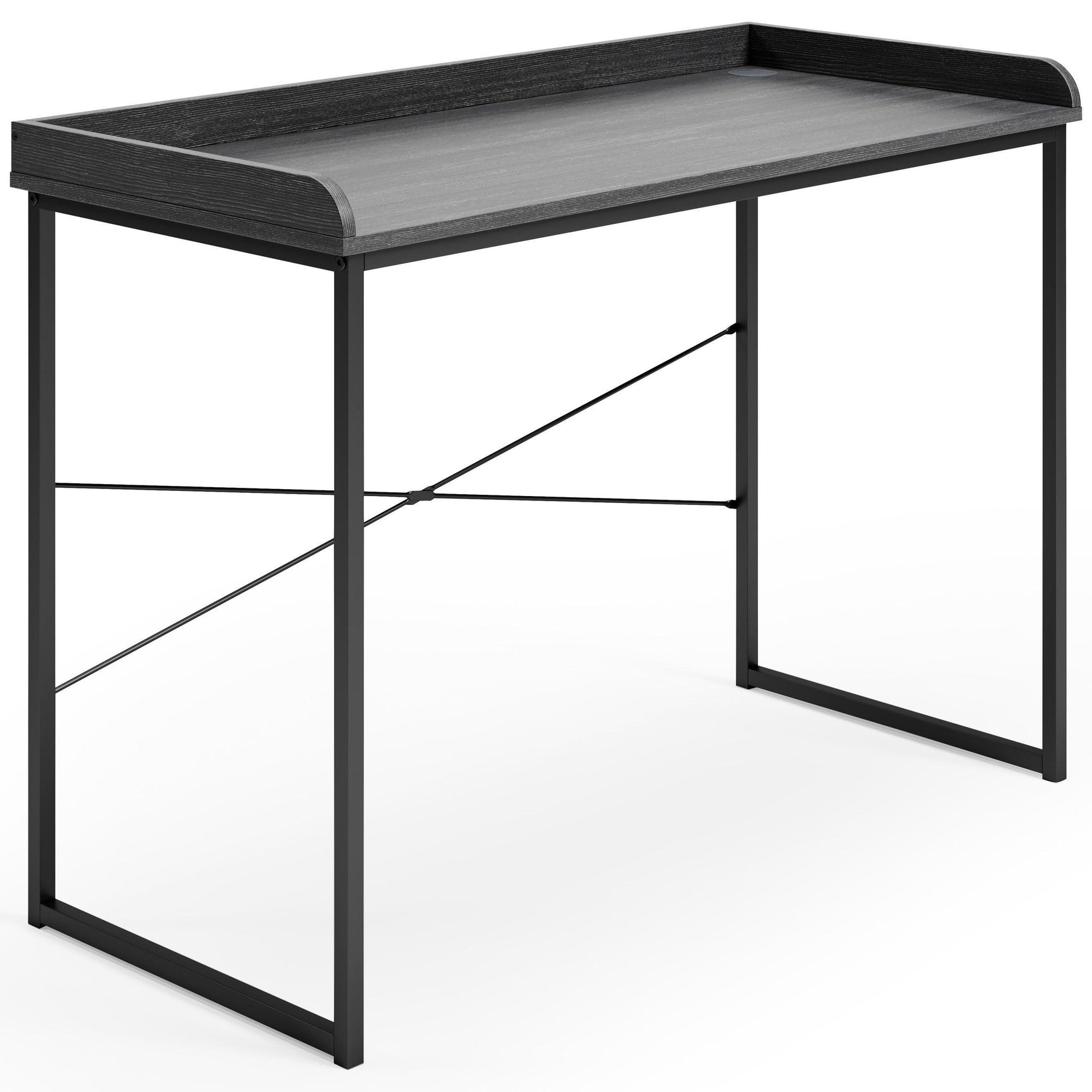 Yarlow Black Modern Contemporary Solid Wood Metal Computer Home Office Desk - Ella Furniture