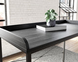 Yarlow Black Modern Contemporary Solid Wood Metal Computer Home Office Desk - Ella Furniture