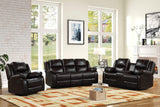 Carter Brown Modern Leather Gel 3Pc Reclining Set - Ella Furniture
