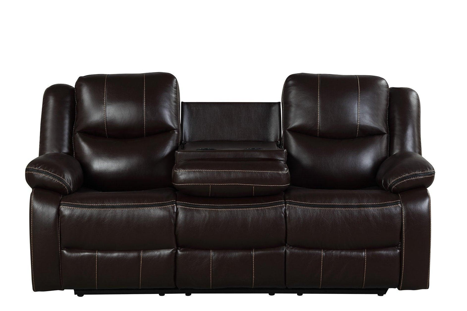 Carter Brown Modern Leather Gel 3Pc Reclining Set - Ella Furniture