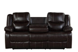 Carter Brown Modern Leather Gel 3Pc Reclining Set - Ella Furniture