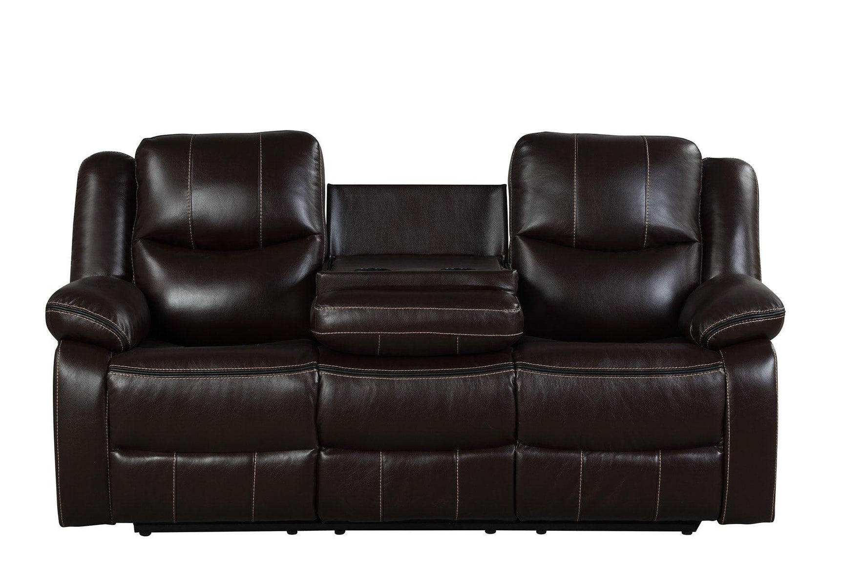 Carter Brown Modern Leather Gel 3Pc Reclining Set - Ella Furniture