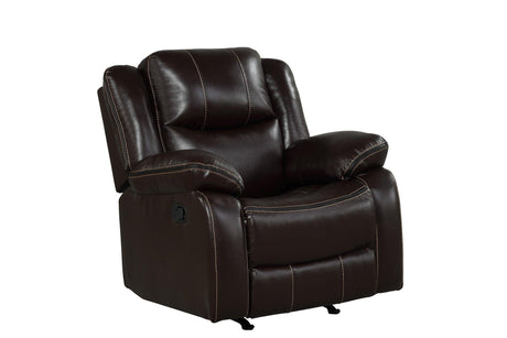 Carter Brown Modern Leather Gel 3Pc Reclining Set - Ella Furniture