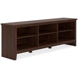 Arlenbry Large Brown Modern Transitional Solid Wood TV Stand with Cabinet - Ella Furniture