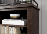 Arlenbry Large Brown Modern Transitional Solid Wood TV Stand with Cabinet - Ella Furniture