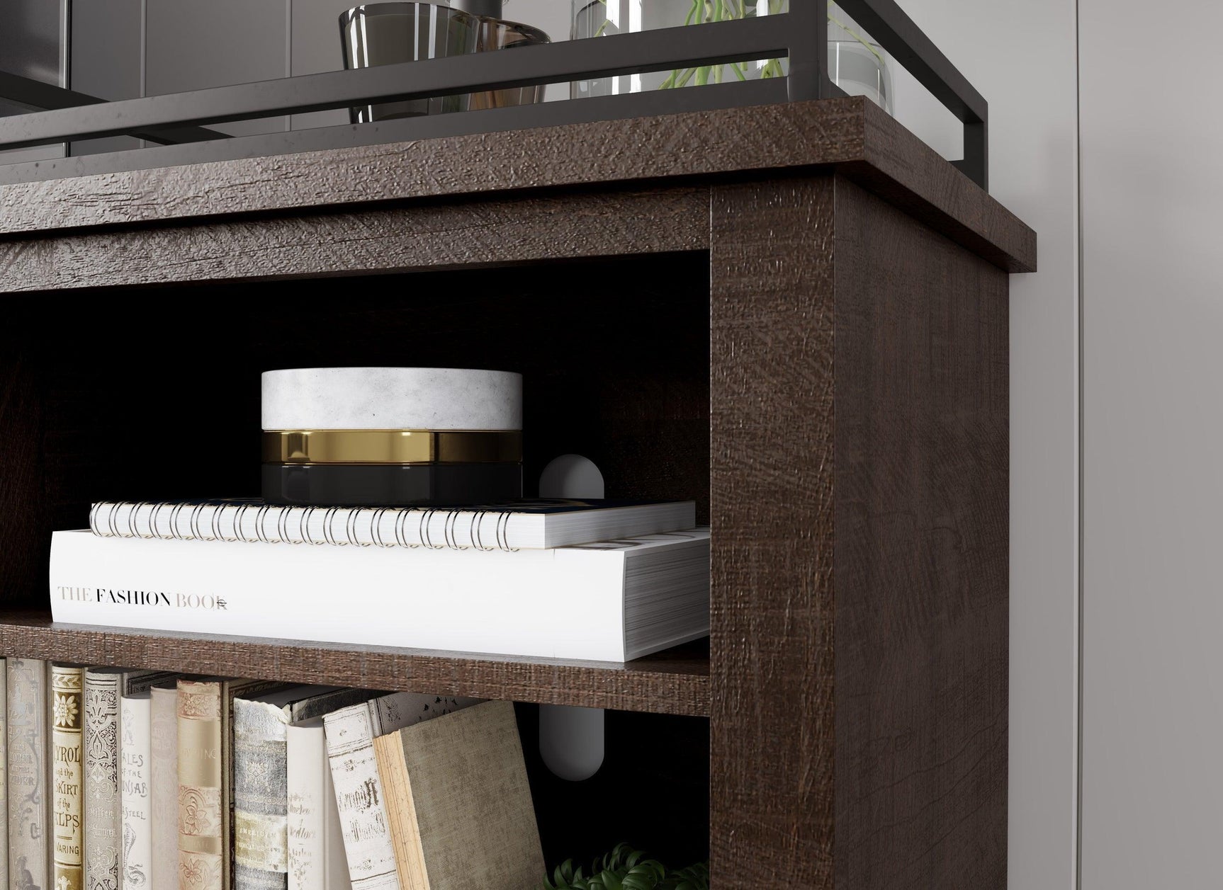 Arlenbry Large Brown Modern Transitional Solid Wood TV Stand with Cabinet - Ella Furniture