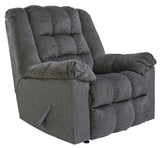 Drakestone Gray Metal Polyester Armchair Rocker/massage Recliner - Ella Furniture