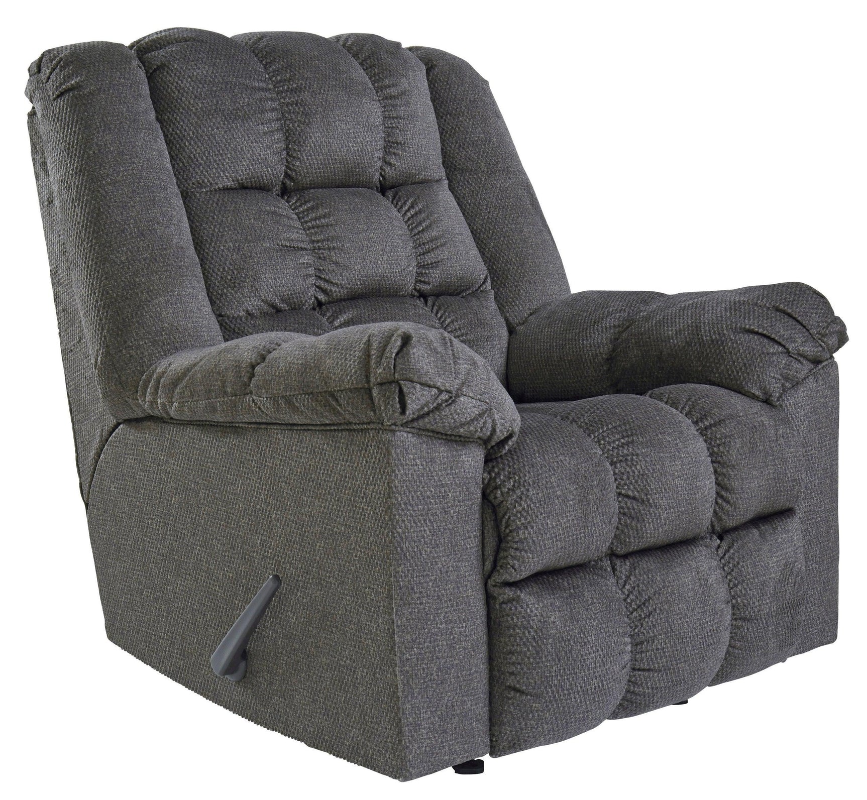 Drakestone Gray Metal Polyester Armchair Rocker/massage Recliner - Ella Furniture