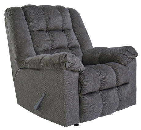 Drakestone Gray Metal Polyester Armchair Rocker/massage Recliner - Ella Furniture