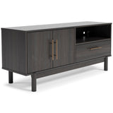 Brymont Mocha Gray Modern Contemporary Solid Wood Tv Stand With Cabinet And Storage - Ella Furniture