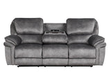 Perry Grey Modern Sleek Contemporary Fabric 3Pc Oversized Reclining Set - Ella Furniture