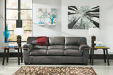 Bladen Slate Modern Contemporary Faux Leather Upholstered Full Size Sleeper - Ella Furniture