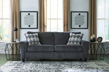 Abinger Smoke Gray Modern Contemporary Conventional Fabric Upholstered Queen Sleeper Sofa - Ella Furniture