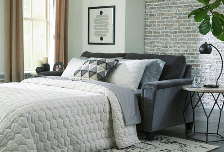 Abinger Smoke Gray Modern Contemporary Conventional Fabric Upholstered Queen Sleeper Sofa - Ella Furniture