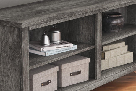 Arlenbry Gray Modern Contemporary Transitional Wood Corner TV Stand With Storage - Ella Furniture