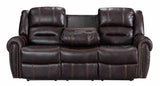 Lexington2023 Brown Modern Contemporary Faux Leather Gel 3Pc Reclining Living Room - Ella Furniture