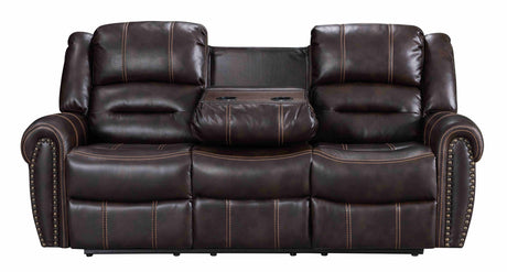 Lexington2023 Brown Modern Contemporary Faux Leather Gel 3Pc Reclining Living Room - Ella Furniture