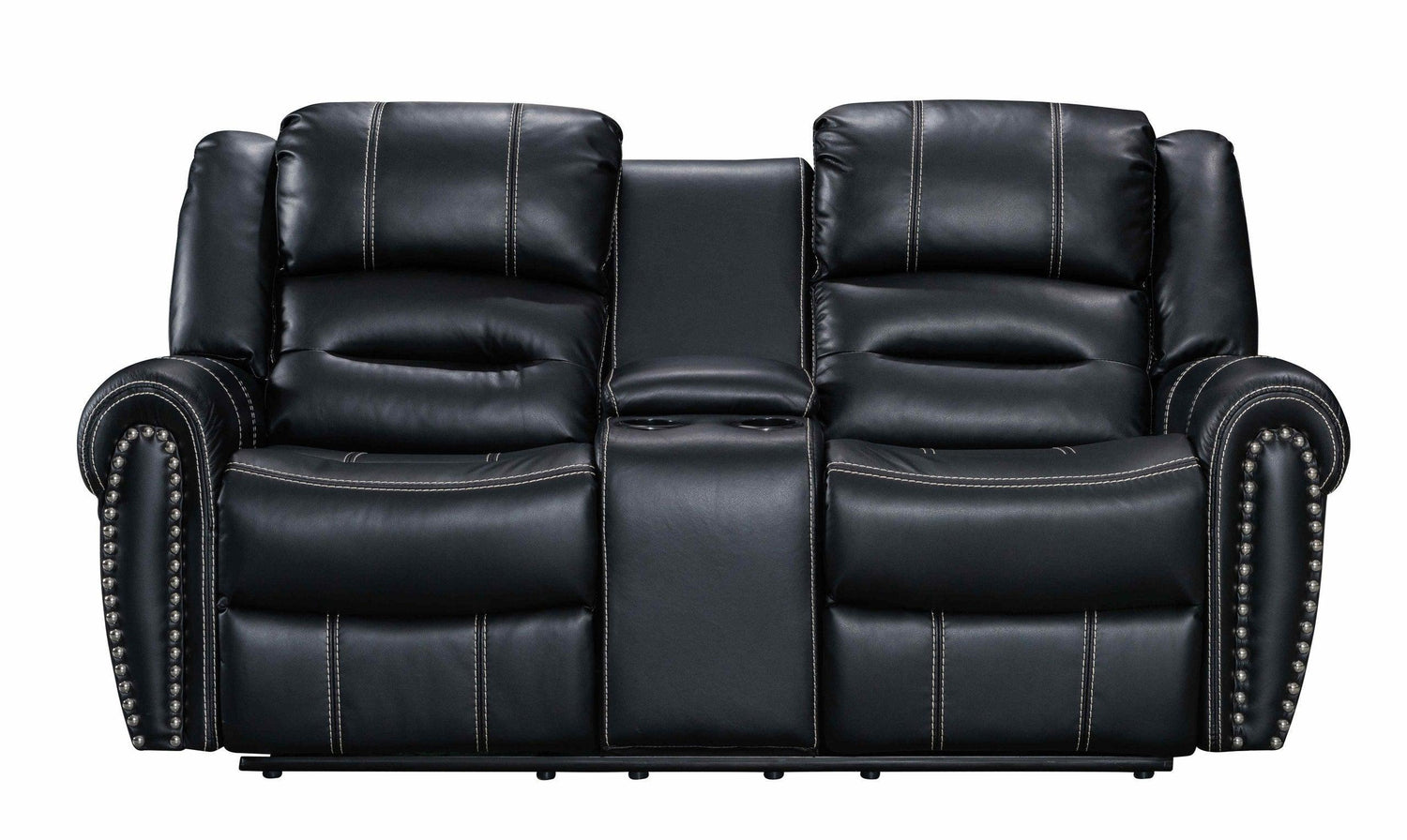 Lexington2023 Black Modern Contemporary Faux Leather Gel 3Pc Reclining Living Room - Ella Furniture