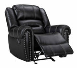 Lexington2023 Black Modern Contemporary Faux Leather Gel 3Pc Reclining Living Room - Ella Furniture
